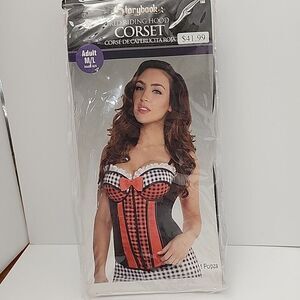 Storybook‎ Red Riding Hood Corset Adult Size M/L Halloween Costume Cosplay